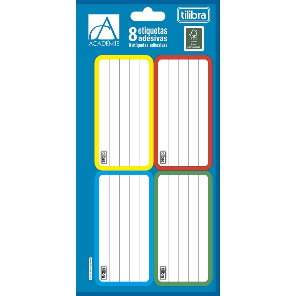Rótulo Tilibra Academie Colores 8PCS
