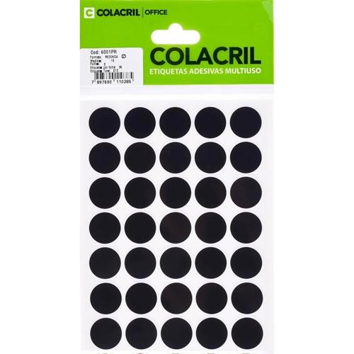 Etiquetas Colacril Adhesivas Negras