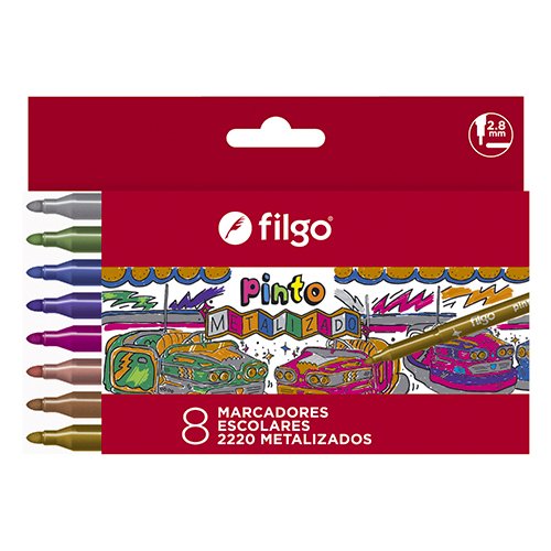 Marcador Filgo Metalizados 8 PCS