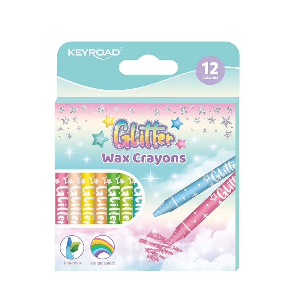 Crayola Keyroad Pastel con Glitter 12 PCS