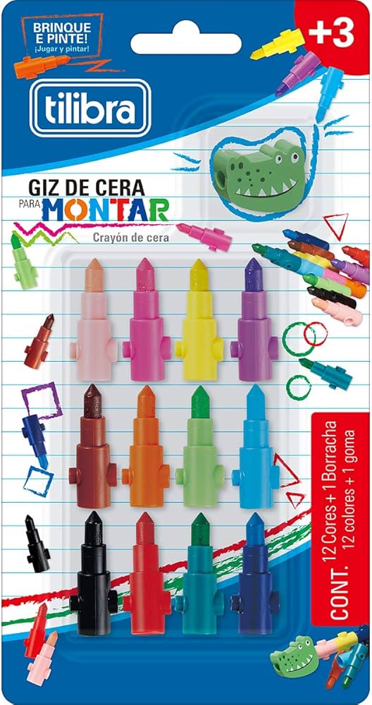 Crayón para Montar Tilibra Cocodrilo 12 pcs