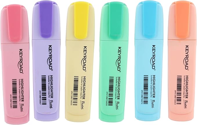 Resaltador Keyroad 6 Pcs Pastel