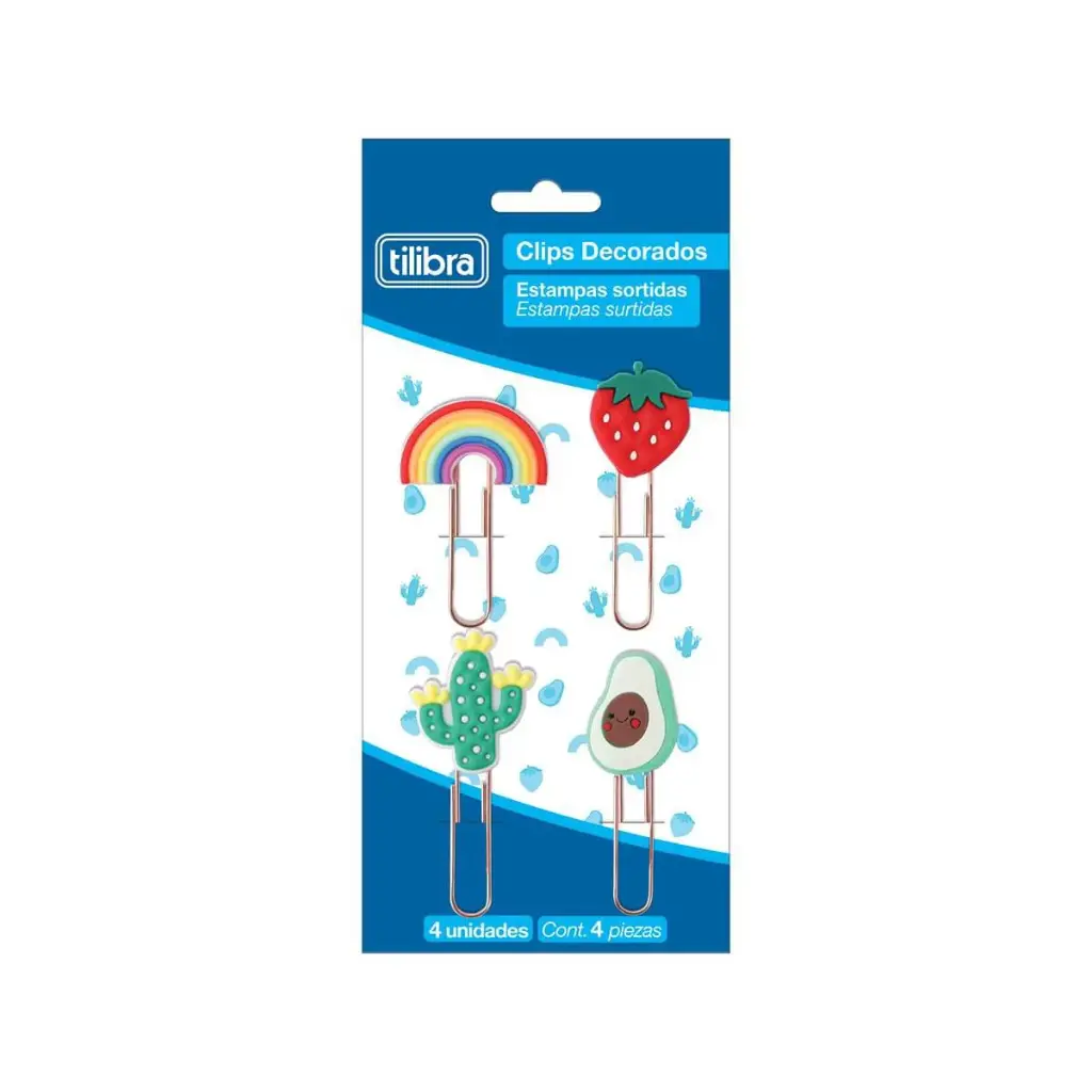 Clips Decorados Tilibra 4pcs