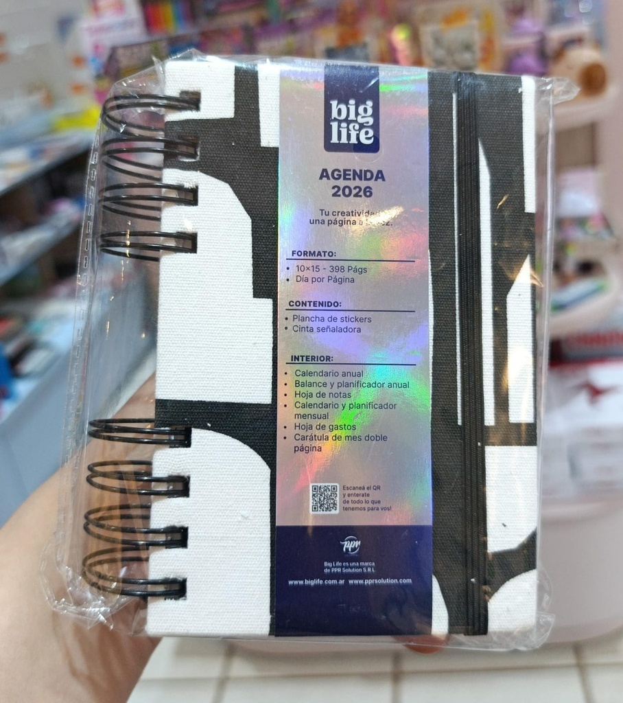 Agenda big life monocromatico 10x15