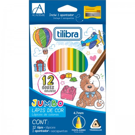 Lapiz de Color Tilibra Jumbo 12 Pcs