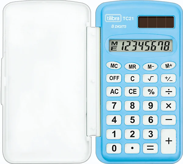 Calculadora de Bolsillo Tilibra TC21 Celeste