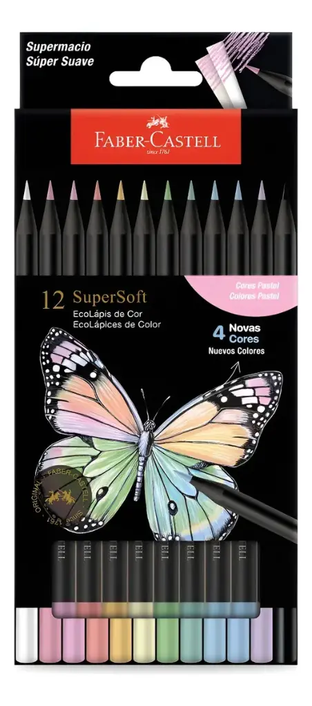 Lápiz de color Faber Castell SuperSoft 12pcs