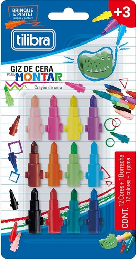 Crayón para Montar Tilibra Cocodrilo 12 pcs