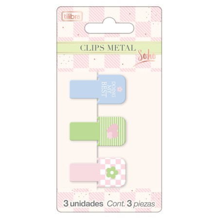 Clip Metálico Tilibra Soho 3PCS