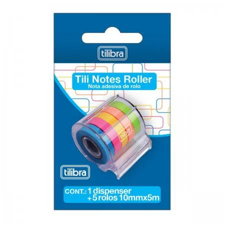 Cinta Adhesiva Dispenser Tilibra Tilinotes Colores