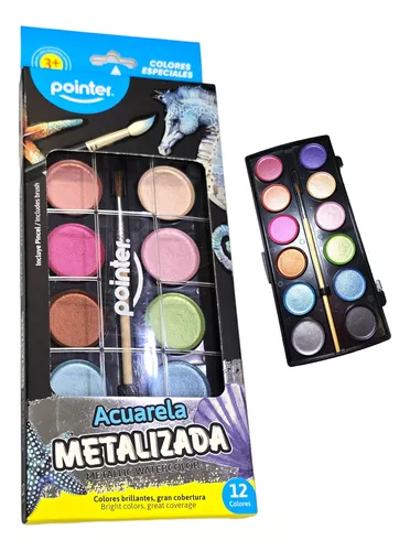 Acuarela Pointer Metalizado 12 PCS
