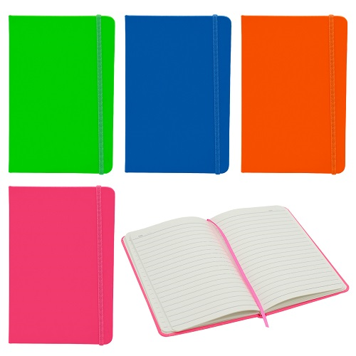 Anotador Pointer cuerina A5 con goma neon 